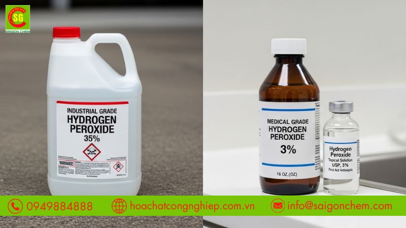 Sử dụng sai loại oxy già có thể gây nguy hiểm nghiêm trọng cho sức khỏe